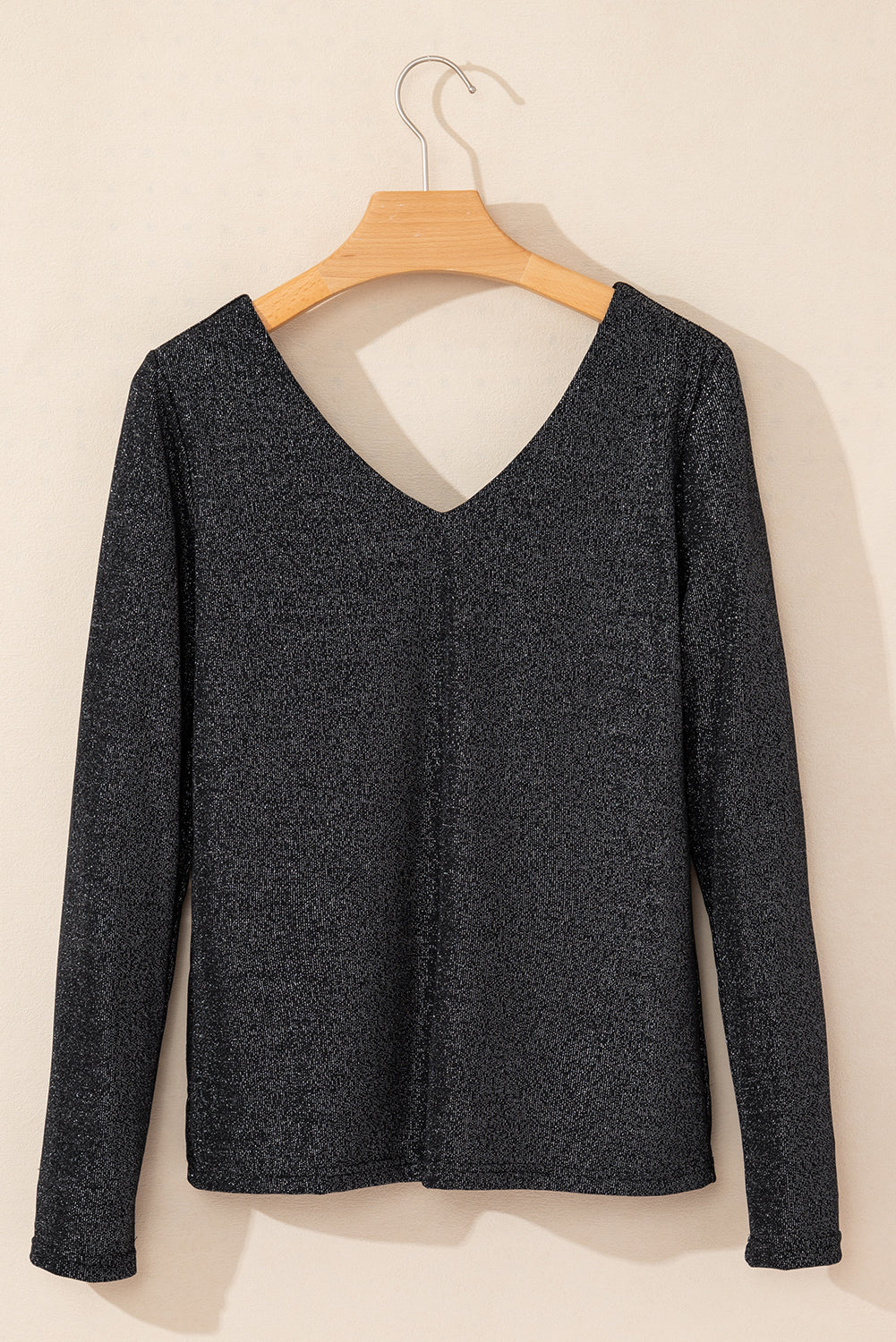 V-Neck Long Sleeve Blouse