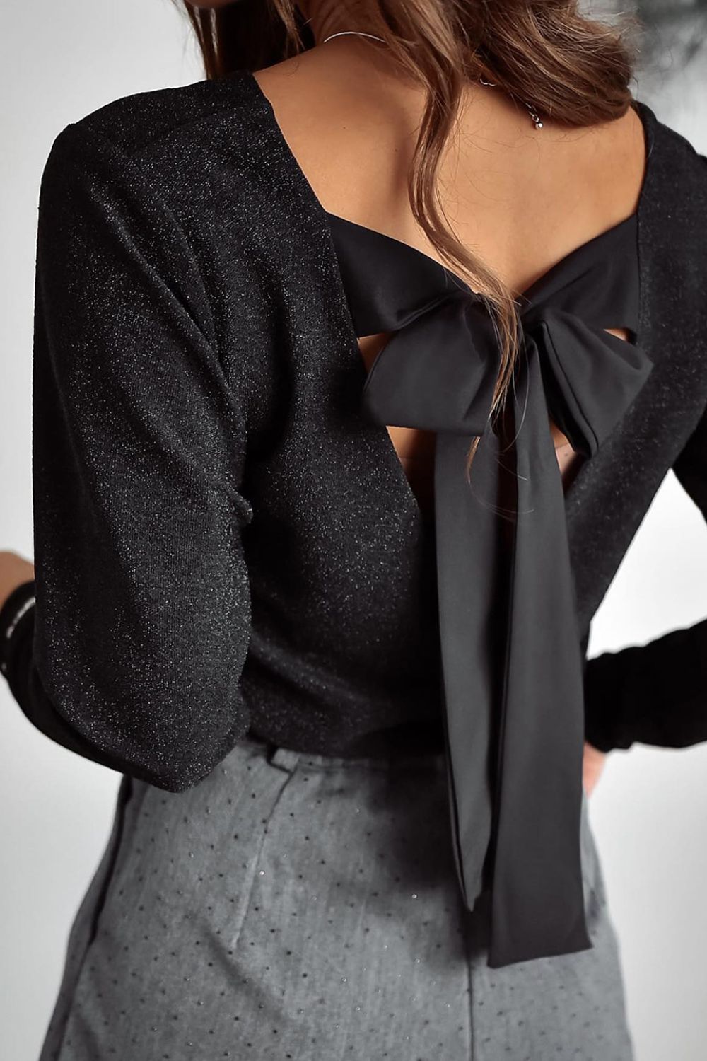 V-Neck Long Sleeve Blouse